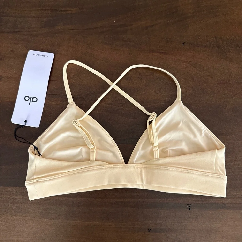 Alo Yoga Splendor Bra Candlelight Yellow Sz Extra Small NEW